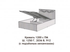 Кровать с подъёмный механизмом Диана 1200 в Снежинске - snezhinsk.mebel74.com | фото 2