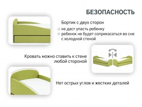 Кровать с ящиком Letmo авокадо (рогожка) в Снежинске - snezhinsk.mebel74.com | фото 12