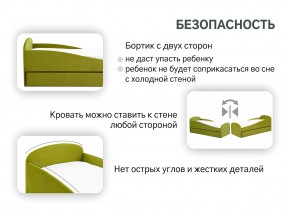 Кровать с ящиком Letmo оливковый (велюр) в Снежинске - snezhinsk.mebel74.com | фото 13