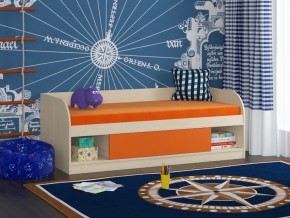 Кровать Соня 4 дуб молочный-оранжевый в Снежинске - snezhinsk.mebel74.com | фото