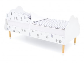 Кровать Stumpa Облако с бортиком рисунок Домики в Снежинске - snezhinsk.mebel74.com | фото