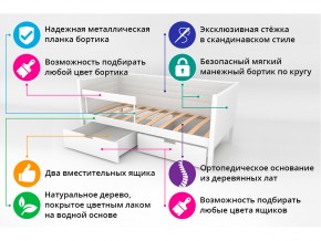 Кровать-тахта мягкая Svogen с ящиками и бортиком бежевый в Снежинске - snezhinsk.mebel74.com | фото 3