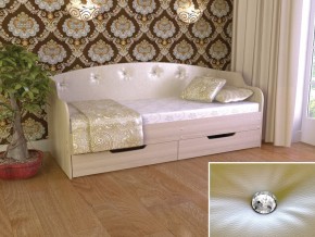 Кровать Юниор Тип 2 шимо светлый/белый перламутр 800х1600 в Снежинске - snezhinsk.mebel74.com | фото