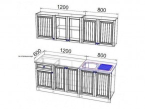 Кухня Хозяюшка 2000 деним в Снежинске - snezhinsk.mebel74.com | фото 2