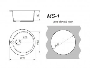 Кухонная мойка MS-1 в Снежинске - snezhinsk.mebel74.com | фото 2