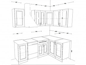 Кухонный гарнитур 2 Белый Вегас 1600х1400 мм в Снежинске - snezhinsk.mebel74.com | фото 2