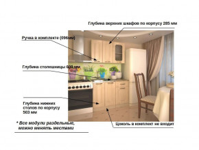 Кухонный гарнитур 2 Грецкий орех 1000 в Снежинске - snezhinsk.mebel74.com | фото 2