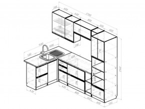 Кухонный гарнитур Амели мега прайм 1500х2700 мм в Снежинске - snezhinsk.mebel74.com | фото 6