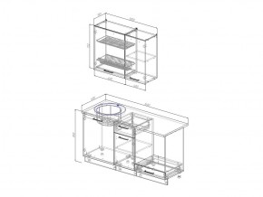 Кухонный гарнитур Антрацит 1600 в Снежинске - snezhinsk.mebel74.com | фото 3