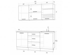 Кухонный гарнитур Флоренс Грин 1800 в Снежинске - snezhinsk.mebel74.com | фото 3