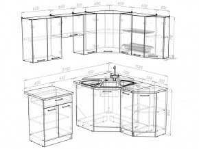 Кухонный гарнитур Ника мега оптима 2100х1500 мм в Снежинске - snezhinsk.mebel74.com | фото 4