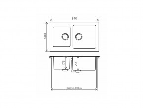 Мойка комбинированная Tolero twist TTS-840 Бежевый 101 в Снежинске - snezhinsk.mebel74.com | фото 2