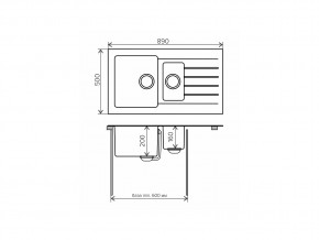 Мойка комбинированная Tolero twist TTS-890 Белый 923 в Снежинске - snezhinsk.mebel74.com | фото 2