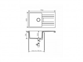 Мойка кварцевая Tolero Loft TL-750 Белый 923 в Снежинске - snezhinsk.mebel74.com | фото 2