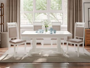 Обеденная группа стол Дижон и стулья Флоренция-1 4 шт белый в Снежинске - snezhinsk.mebel74.com | фото