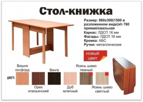 Прямой стол-книжка венге в Снежинске - snezhinsk.mebel74.com | фото 2