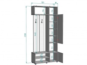 Прихожая с зеркалом V1_M в Снежинске - snezhinsk.mebel74.com | фото 3