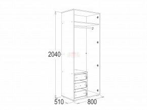 Шкаф 2-х дверный для одежды и белья Омега 16 в Снежинске - snezhinsk.mebel74.com | фото 2