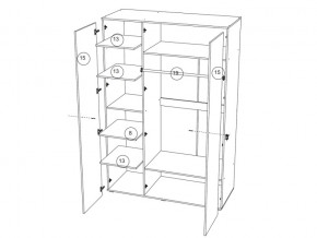 Шкаф 3-х створчатый Валенсия Миф в Снежинске - snezhinsk.mebel74.com | фото 2