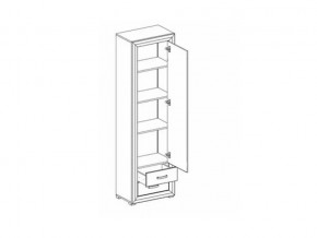 Шкаф B136-REG1D2S Мальта сибирская лиственница в Снежинске - snezhinsk.mebel74.com | фото 2