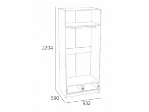 Шкаф для одежды Оттавия НМ 011.80 Антрацит в Снежинске - snezhinsk.mebel74.com | фото 2