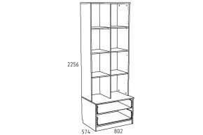 Шкаф комбинированный Акварель НМ 013.10 М Капучино в Снежинске - snezhinsk.mebel74.com | фото 2