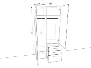 Шкаф распашной 1050Б Жемчуг в Снежинске - snezhinsk.mebel74.com | фото 2