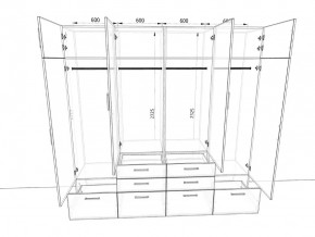 Шкаф распашной 2400А Антрацит в Снежинске - snezhinsk.mebel74.com | фото 2