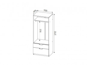 Шкаф с 2-мя ящиками МДФ Фаворит в Снежинске - snezhinsk.mebel74.com | фото 2