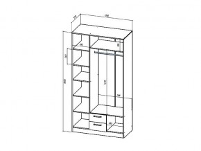 Шкаф трехстворчатый Коста-Рика в Снежинске - snezhinsk.mebel74.com | фото 2