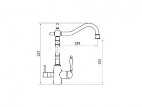 Смеситель Classic LM2193 Bronze в Снежинске - snezhinsk.mebel74.com | фото 2