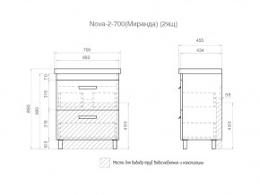 Тумба Nova 2-700 2 ящика Миранда в Снежинске - snezhinsk.mebel74.com | фото 6