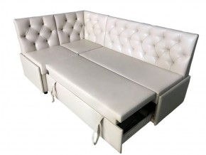 Угловой диван Призма со стяжками белый со спальным местом в Снежинске - snezhinsk.mebel74.com | фото 3